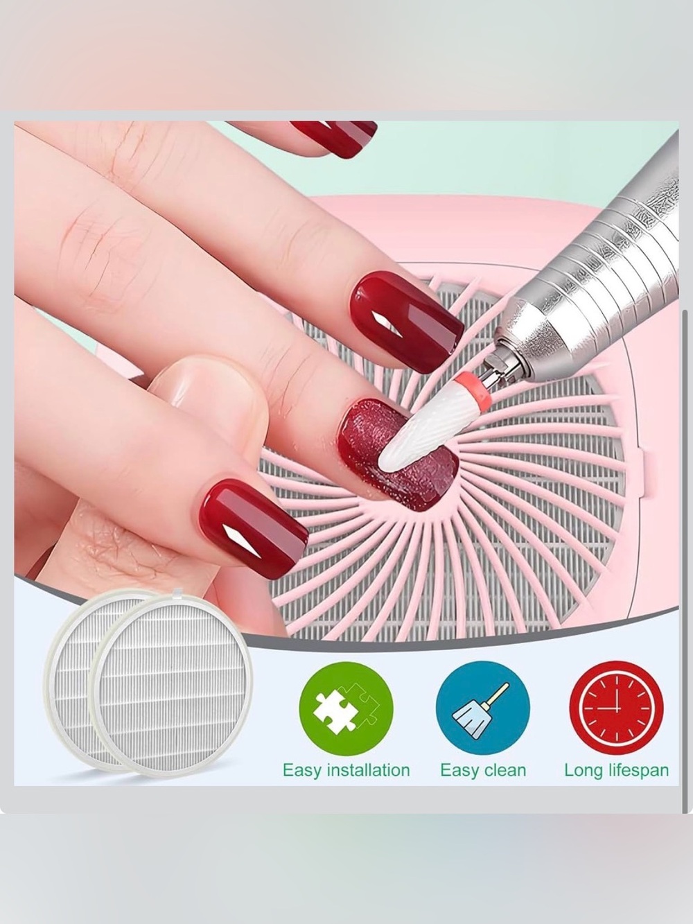 New Open Box Air Filter Replacement Compatible w MelodySusie Nail Dust Collector